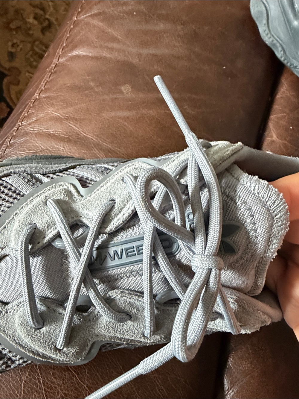 adidas Men's ozweego Athletic Sneakers in Gray and Dark Gray - Picture 7 of 11
